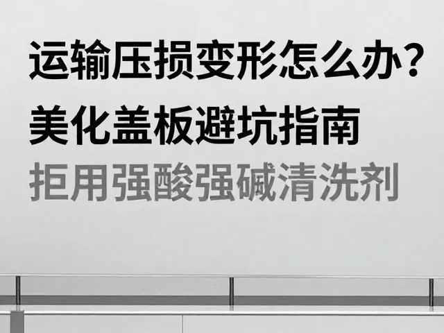 运输压损变形怎么办?美化盖板避坑指南,拒用强酸强碱清洗剂