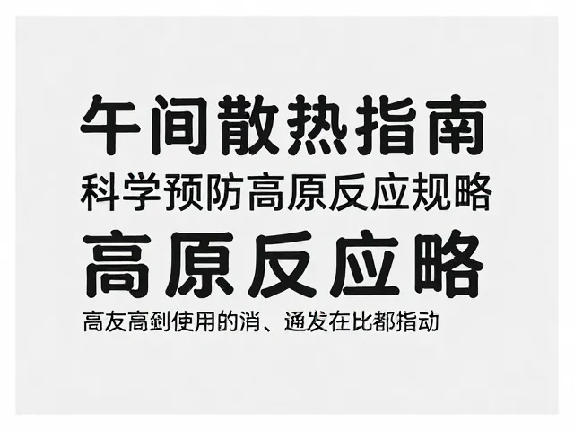 高海拔午间散热指南，科学预防高原反应攻略