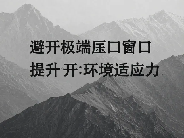 高海拔反应迟钝？避开极端天气窗口，提升环境适应力