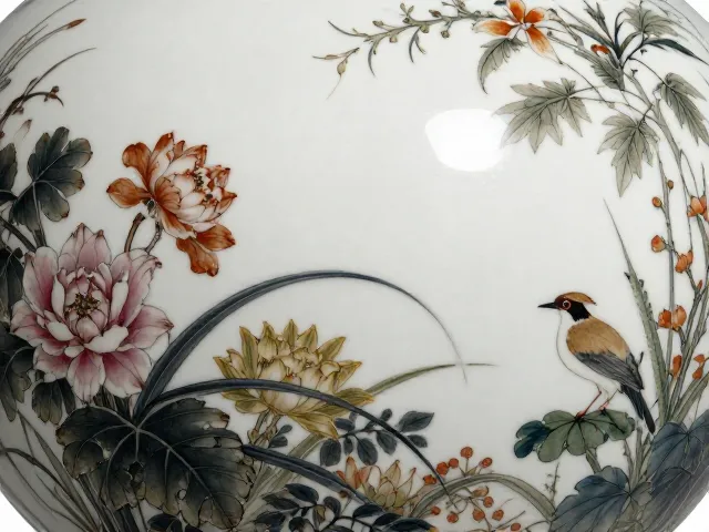 厚胎沉稳花鸟草虫,意境自然,揭秘非遗瓷器之美与鉴赏指南