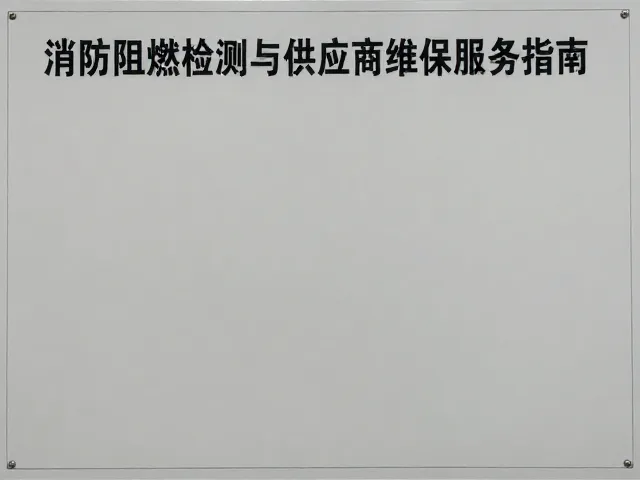 酒店大堂布饰消防阻燃检测与供应商维保服务指南