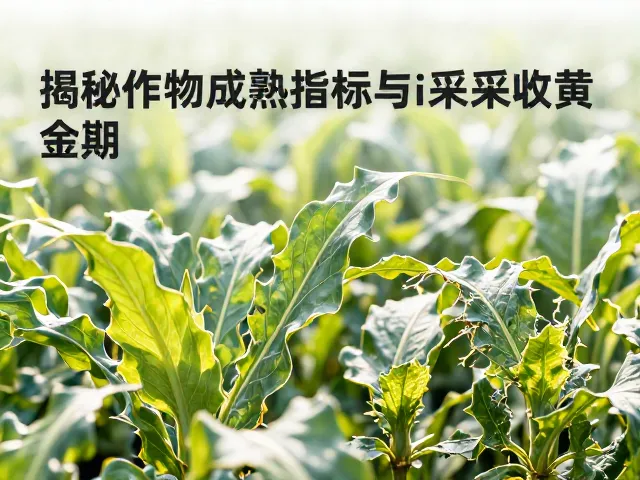 叶片充分展开后整株拔除？揭秘作物成熟指标与采收黄金期