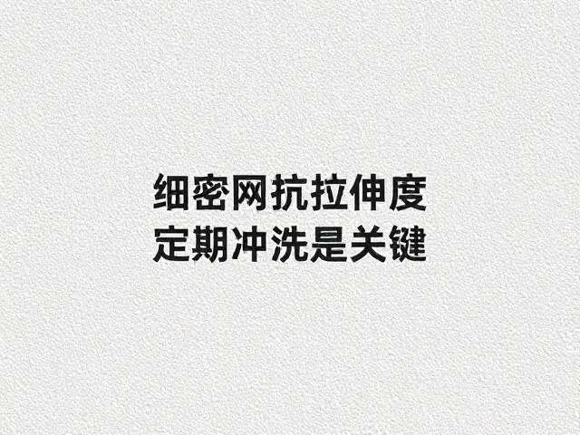 细密网孔抗拉伸强度如何？定期冲洗是关键
