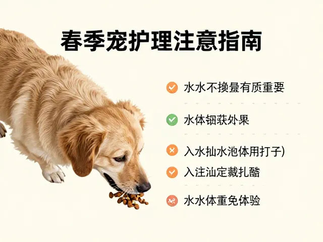 春季宠物养护，喂食频率、水量与泡澡指南
