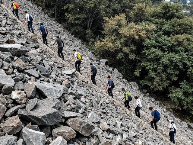 陡峭山地乱石坡如何保持队形？密林穿越实战技巧解析