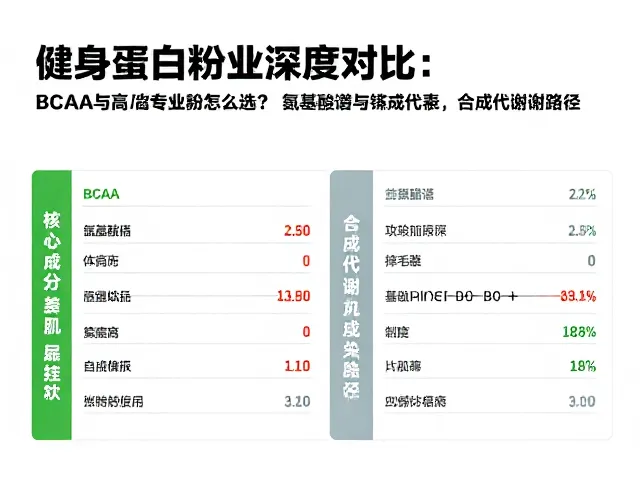 健身蛋白粉怎么选？BCAA与高蛋白专业款深度对比，助你高效增肌