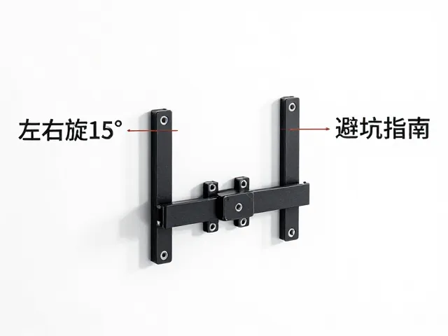 悬臂支架标准90度安装,左右各旋15°调试技巧与避坑指南
