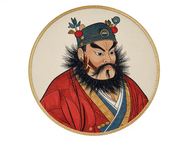 钟馗像刺绣屏风纹样，圆形团扇构图解析与收藏指南
