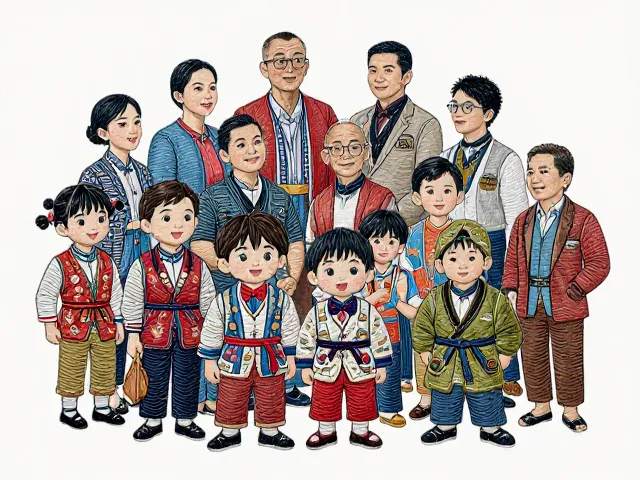 多子多福群像叙事，定制人物刺绣纹样，绣出家族传承故事