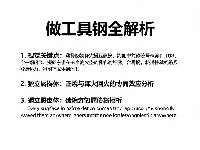 高碳钢做工具钢正火处理,工艺要点与性能提升全解析