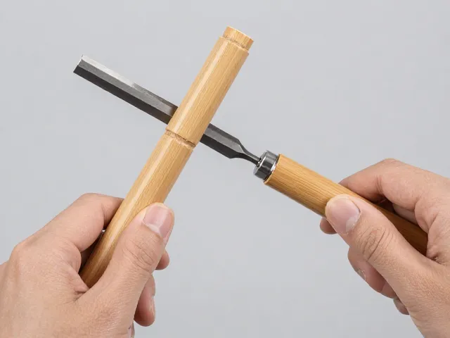平凿怎么用?毛竹雕刻握刀姿势详解,新手必看技巧