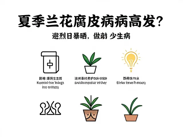 夏季兰花腐皮病高发?避开烈日暴晒,春季养护做对少生病