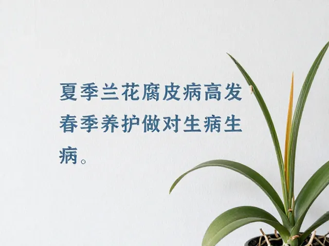 夏季兰花腐皮病高发?避开烈日暴晒,春季养护做对少生病