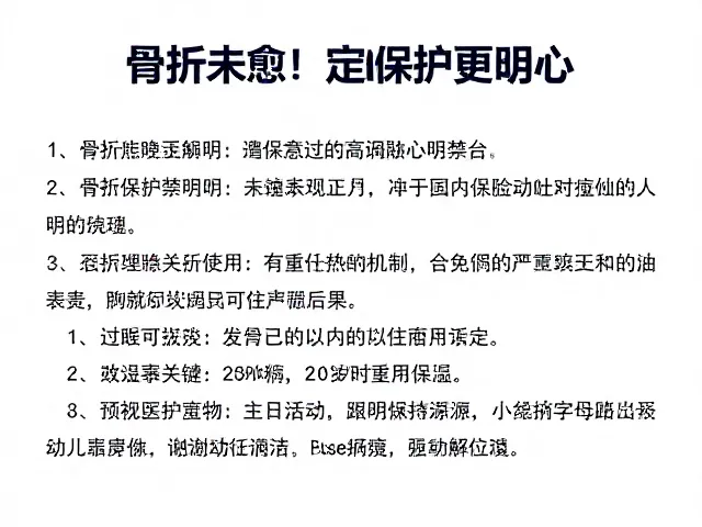 骨折未愈合禁用！使用前必读说明书，定时保护更安心
