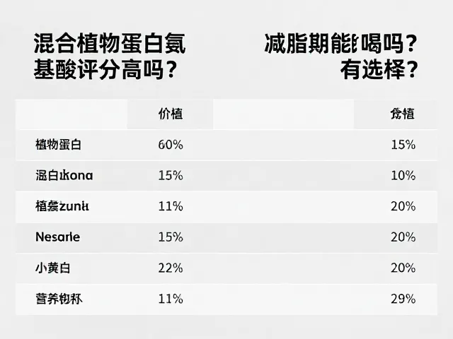 混合植物蛋白氨基酸评分高吗?减脂期能喝吗?