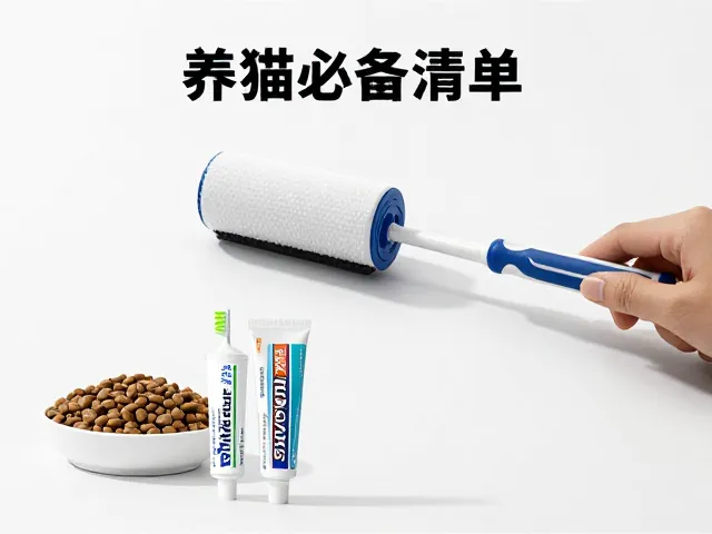 养猫必备清单,专用猫粮,粘毛滚筒,宠物牙刷牙膏全攻略