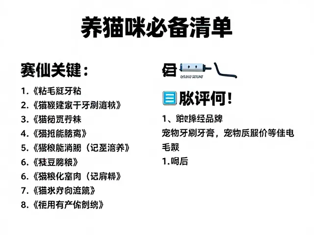 养猫必备清单,专用猫粮,粘毛滚筒,宠物牙刷牙膏全攻略