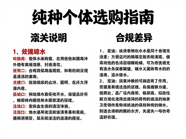 纯种个体选购指南,宠物店与繁育者差异及清洁饮水关键
