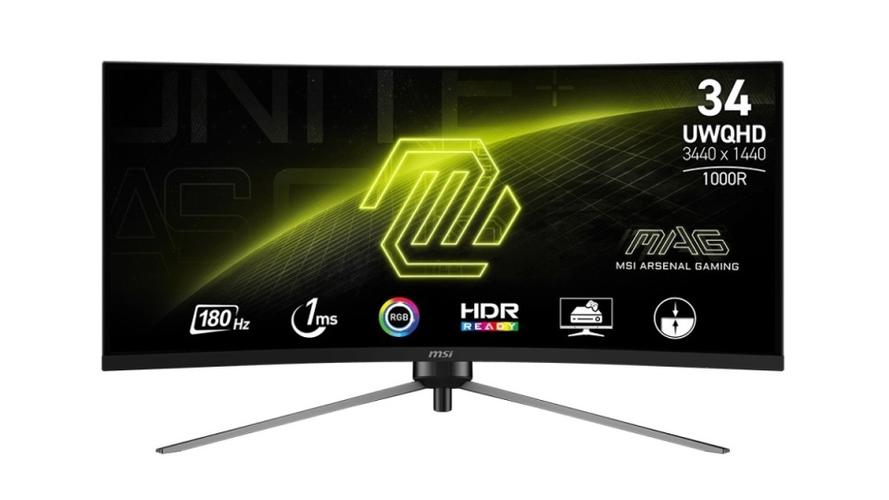 显示器背面接口特写