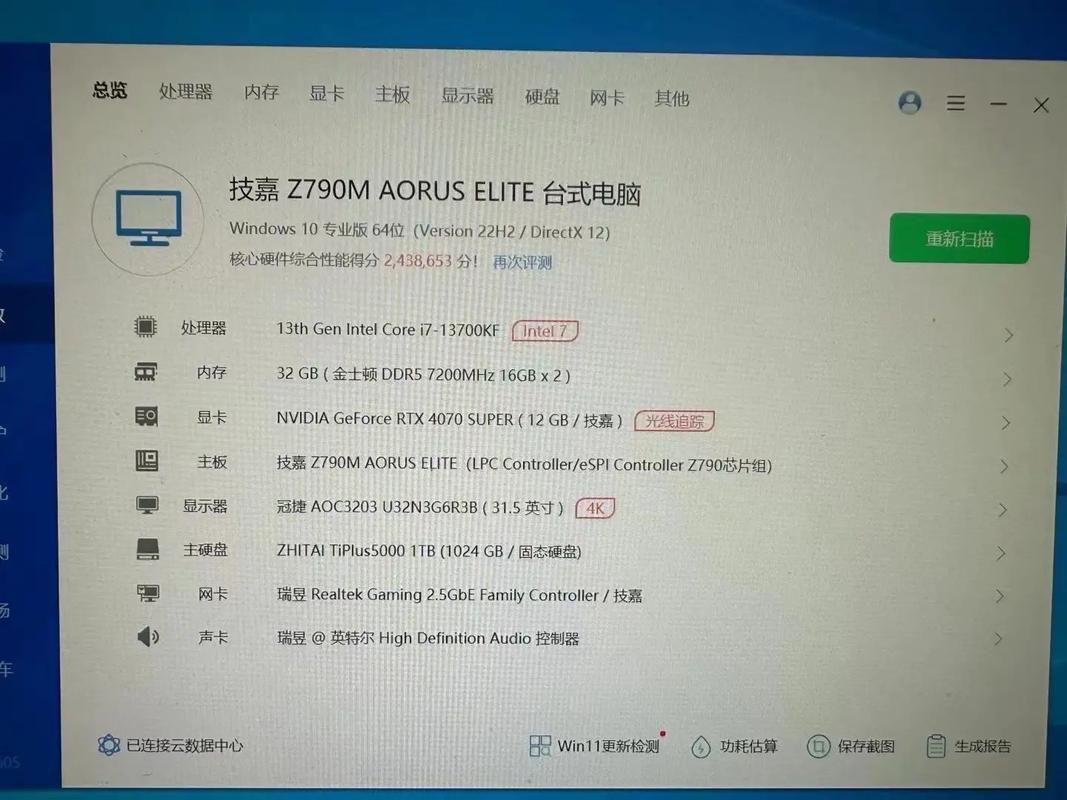功耗测量仪表，显示CPU和整机功耗数据