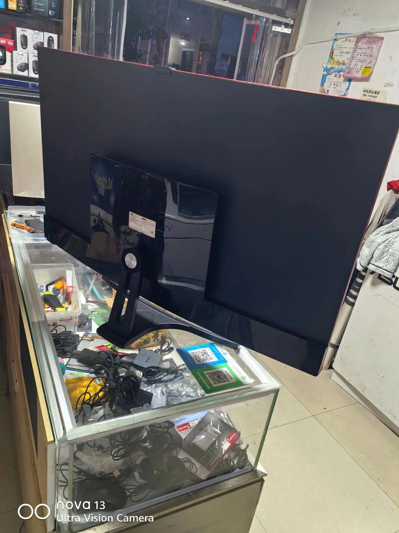 显示器底座和接口特写