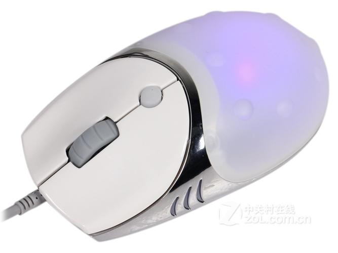 鼠标内部电路板展示，突出光电传感器和微动开关