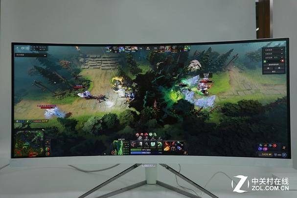 显示器曲面屏幕和底座