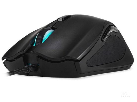 Gaming setup with mouse and keyboard in action