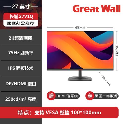 显示器背面和接口特写