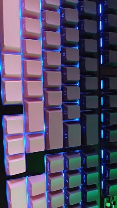 Close-up of keyboard switches and keycaps