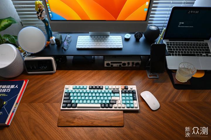 Person choosing between different keyboards