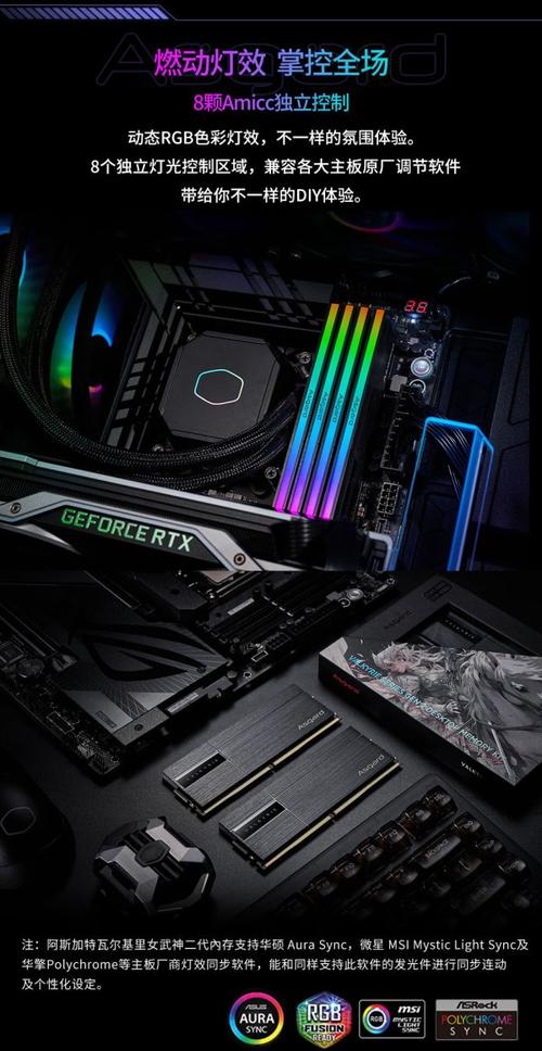 内存条规格标签和电路板细节