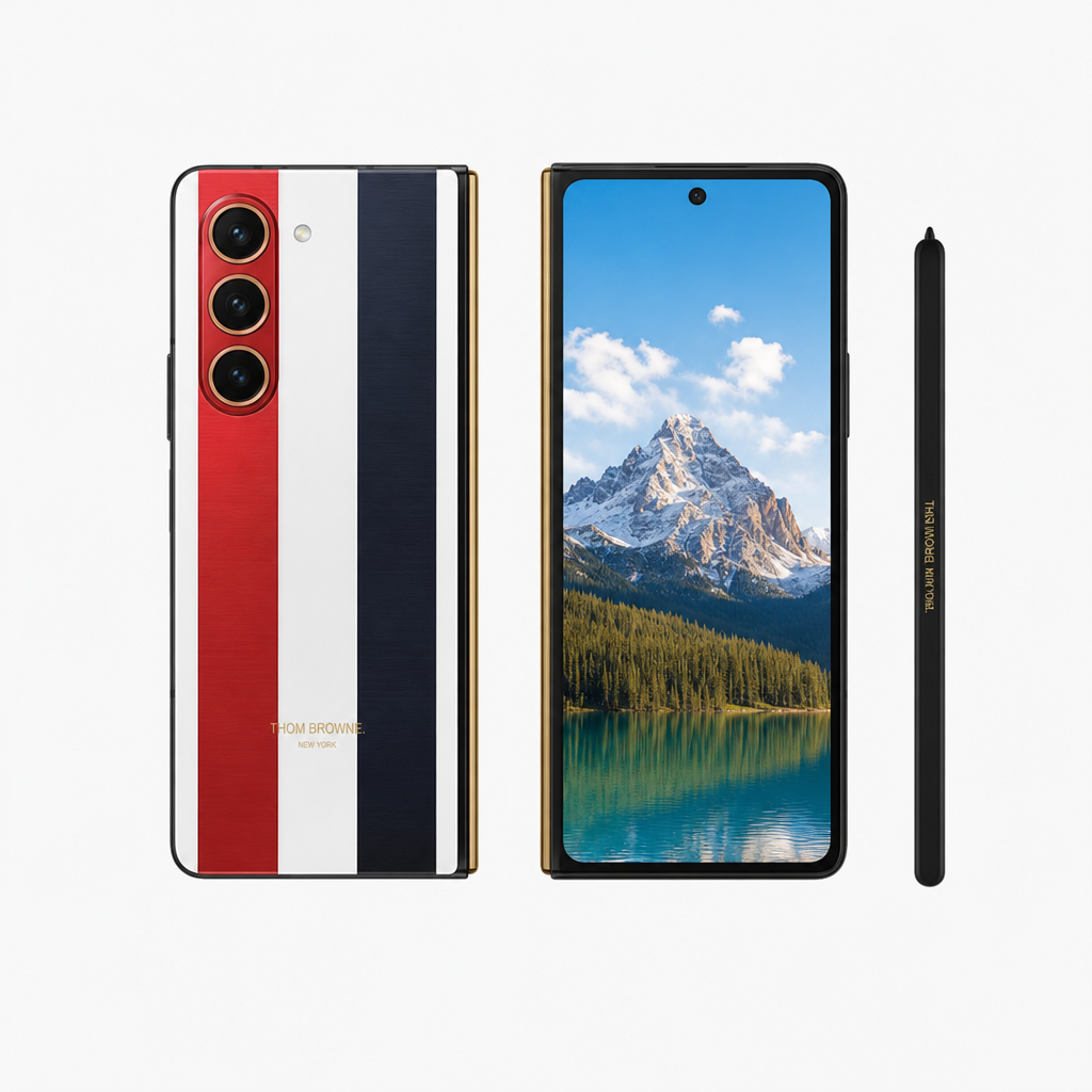 三星Galaxy Z Fold5（12GB/1TB/Thom Browne限量版）闭合折叠，轻薄手感，PC般强大生产力