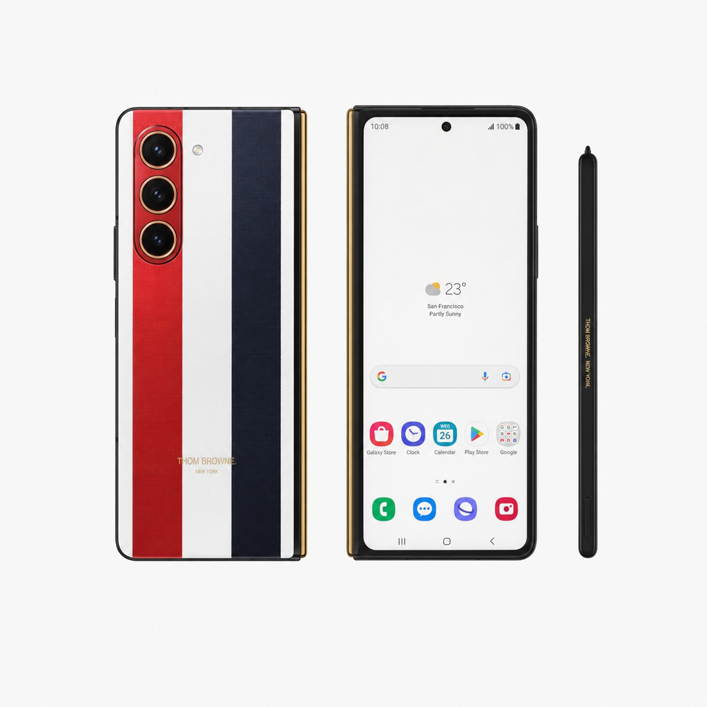 三星Galaxy Z Fold5（12GB/512GB/Thom Browne限量版）闭合折叠，轻薄手感，PC般强大生产力