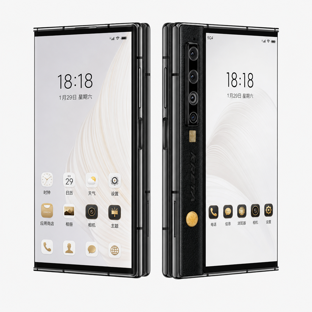 KRETA V11V（12GB/512GB/全网通/5G版/小牛皮版）折叠屏，小牛皮，蓝宝石盖板，骁龙865