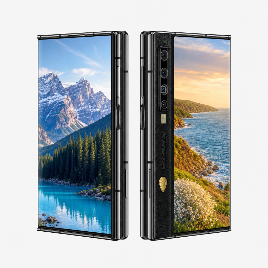 KRETA V11V（12GB/512GB/全网通/5G版/鳄皮版）折叠屏，鳄鱼皮，蓝宝石盖板，骁龙865