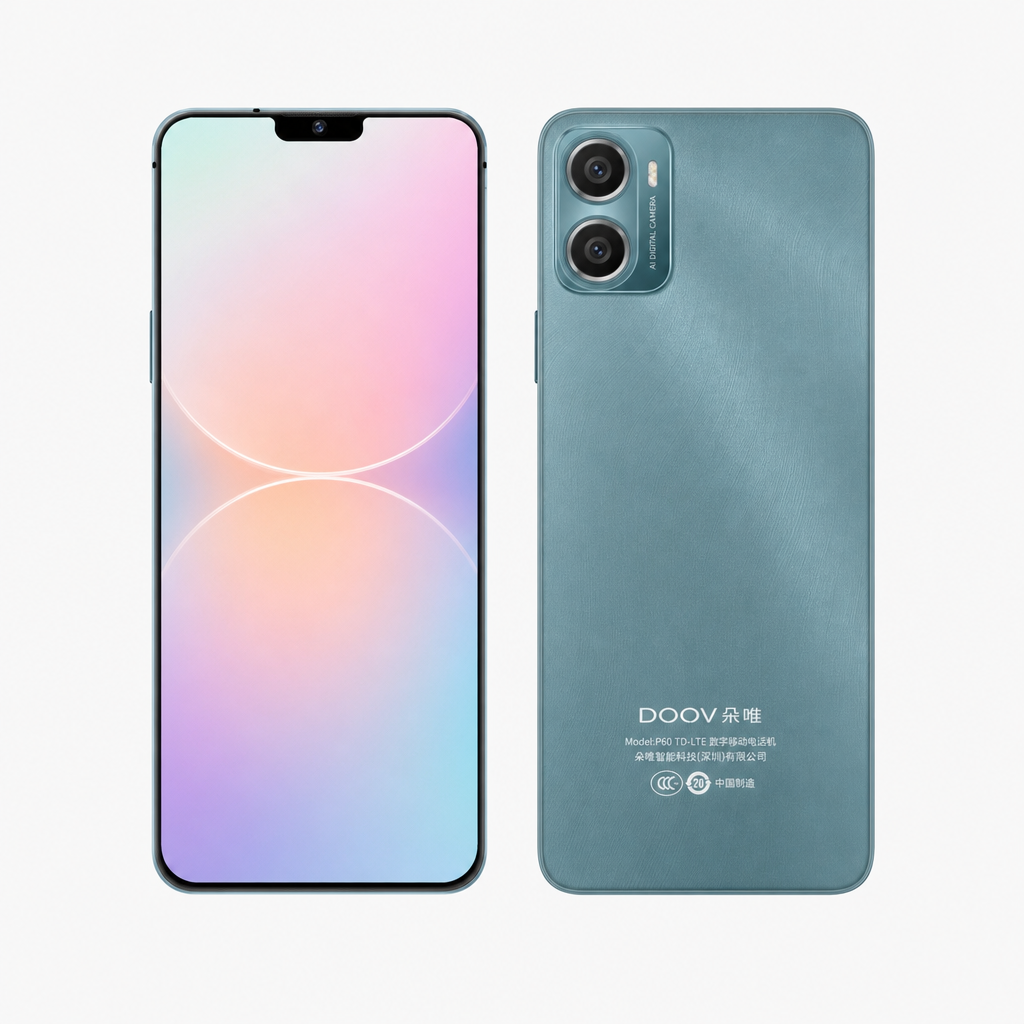 朵唯P60（8+64GB）6.5英寸大屏，Type-C接口，人脸解锁