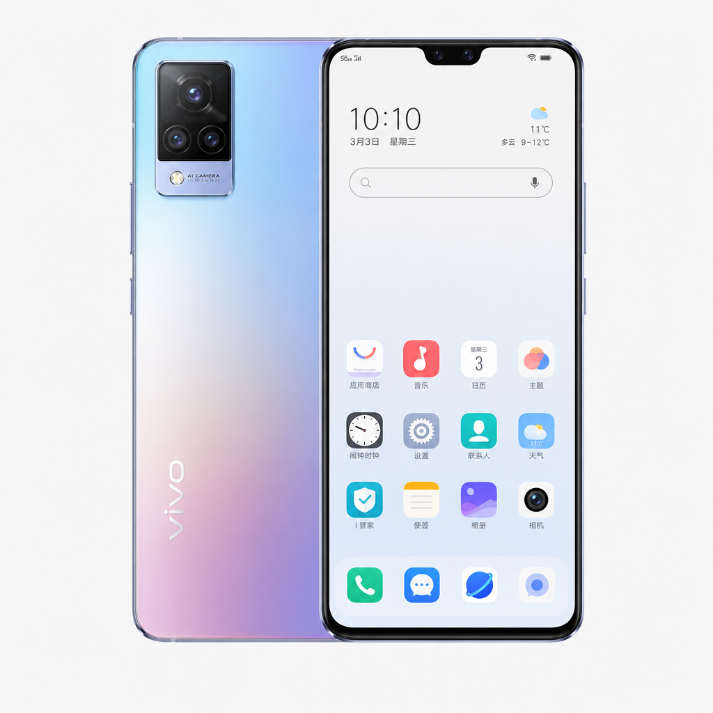 vivo S9（8GB/128GB/全网通/5G版）约7.35mm纤薄机身，全球首发天玑1100，双极夜柔光灯