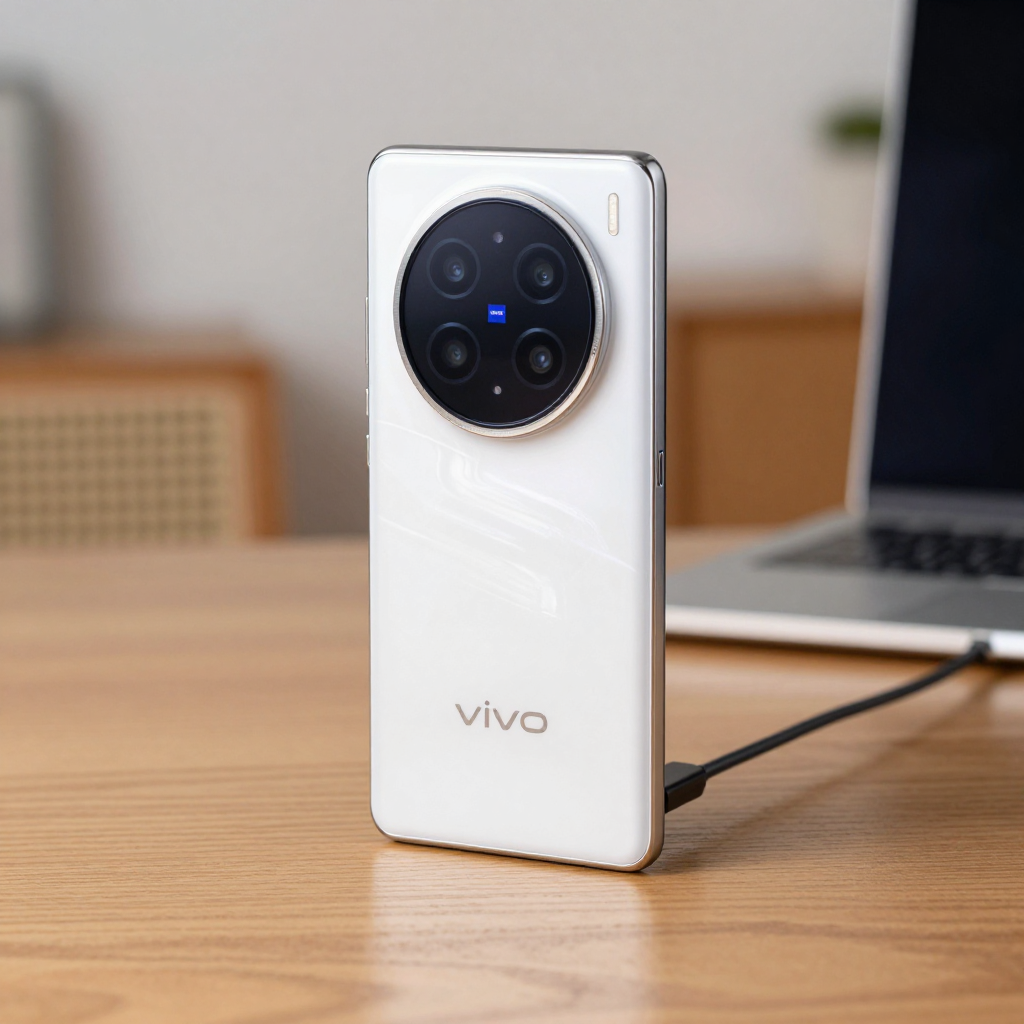 vivo手机拍摄的人像特写，展示细腻肤色与背景虚化效果