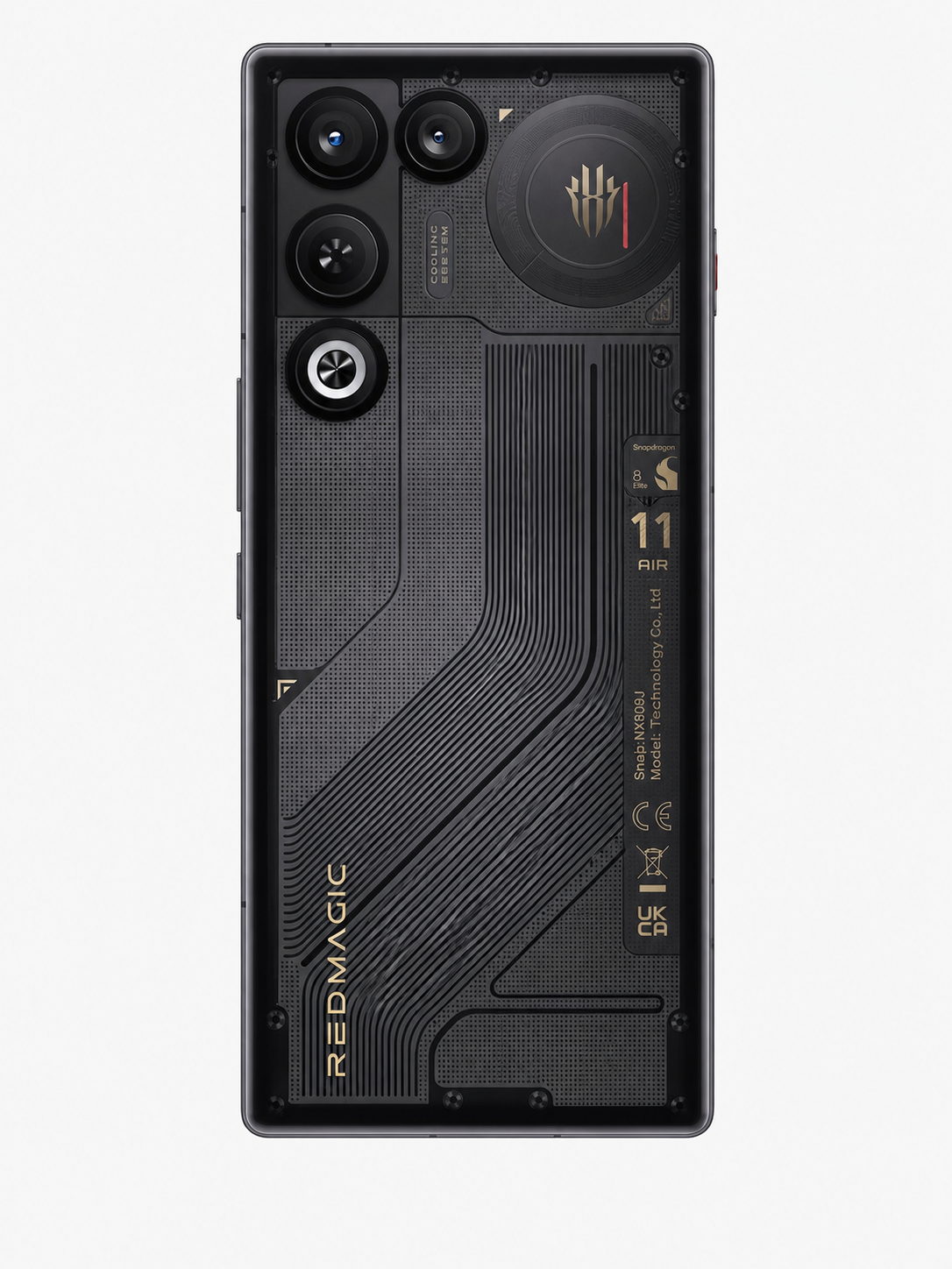 努比亚红魔11 Air（12GB/256GB）骁龙8至尊版，全系透明设计，主动散热风扇