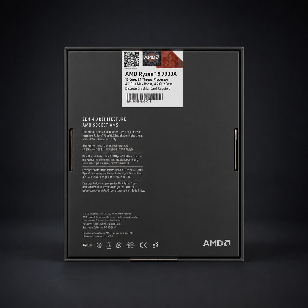 AMD AMD Ryzen 9 7900 CPU处理器产品图片