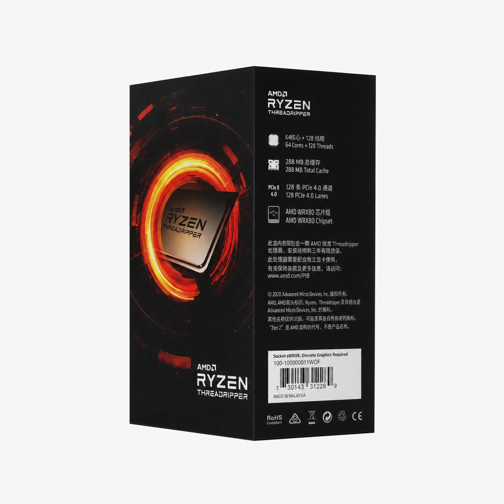AMD AMD Ryzen ThreadRipper 3960X CPU处理器产品图片