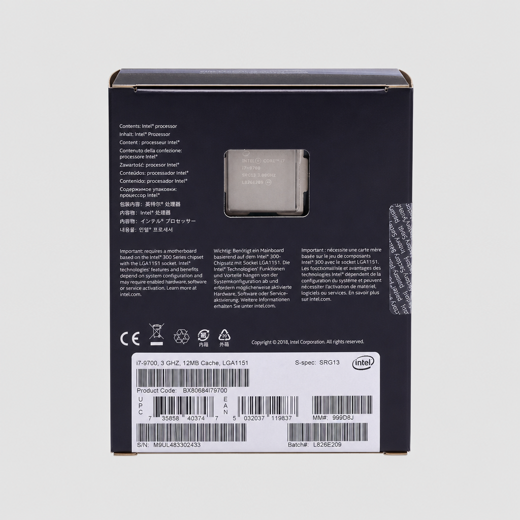 Intel Intel 酷睿i7 8700K CPU处理器
