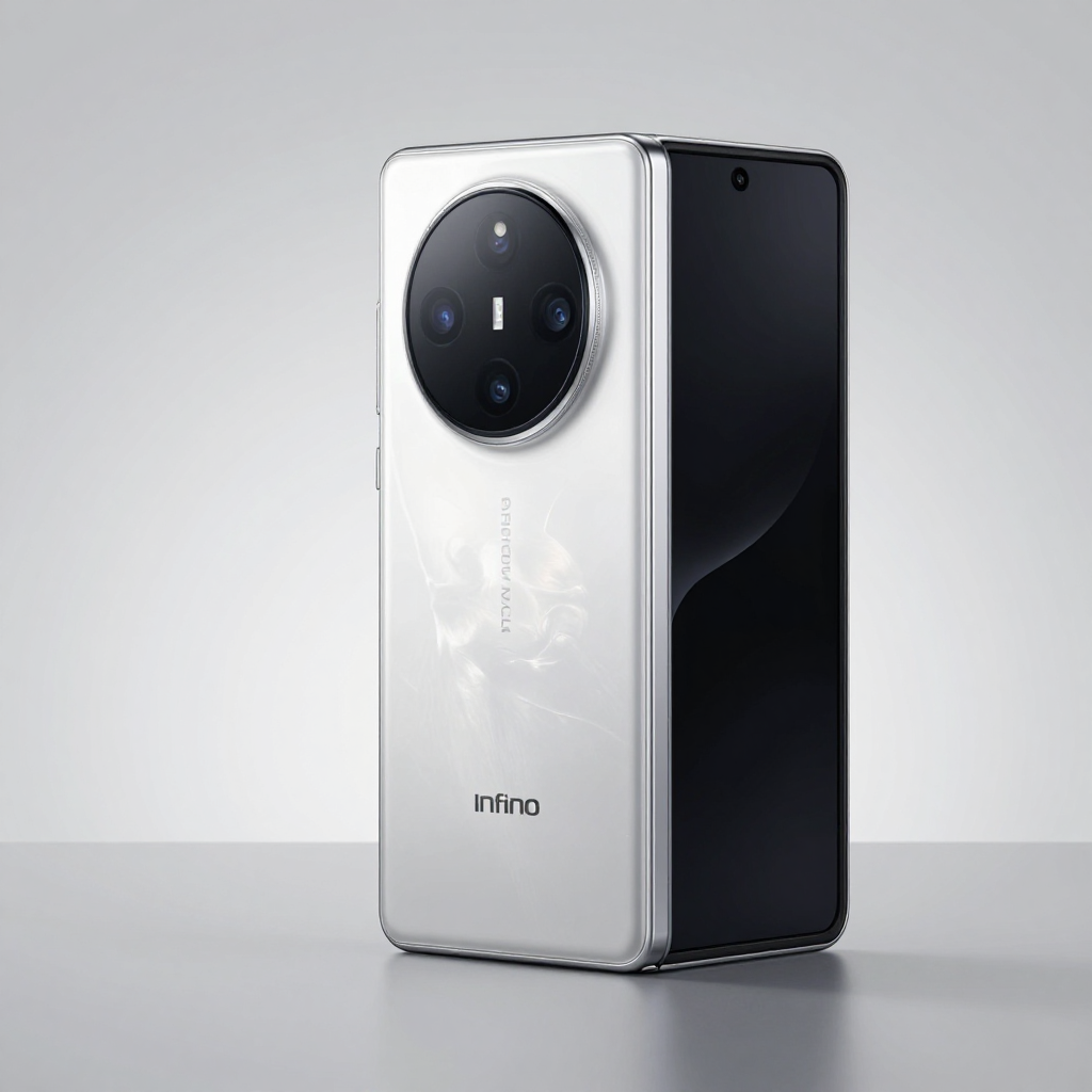 传音多款折叠屏手机排列展示，含Infinix和Tecno系列
