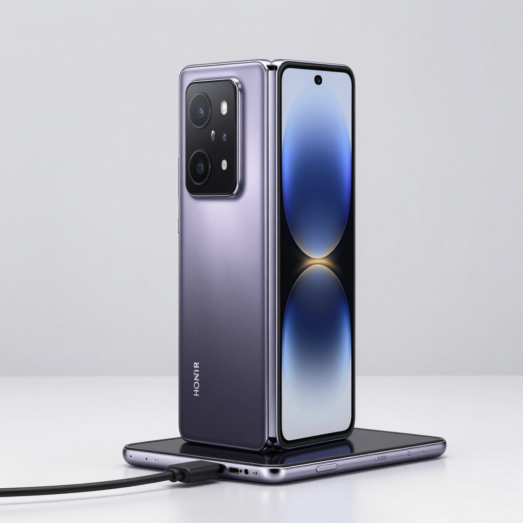 HONOR 90 GT手机侧面与屏幕细节展示，突出轻薄机身和屏幕质感