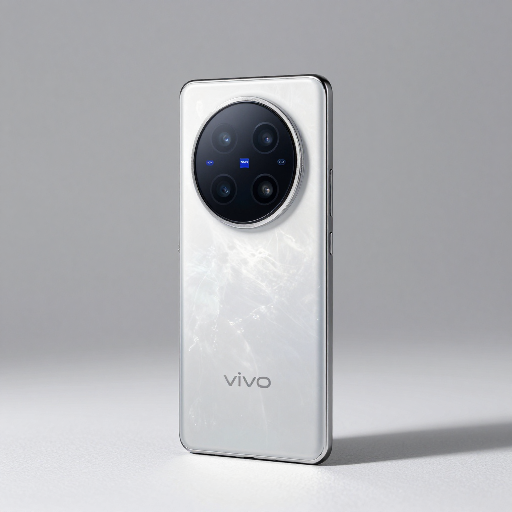 vivo 手机与咖啡、书本的生活场景搭配图，体现日常陪伴感
