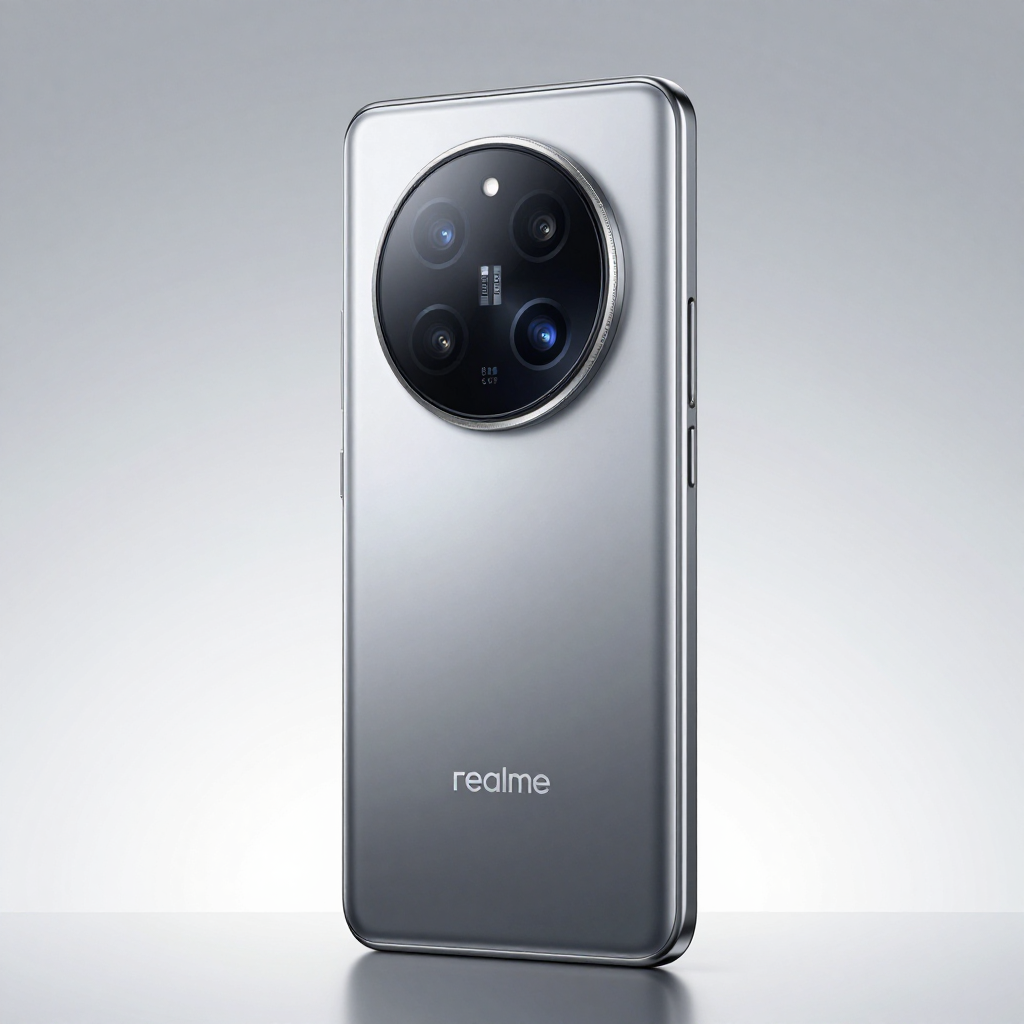 真我 GT7 Pro 手机外观展示，突出其轻薄机身和210W快充标识