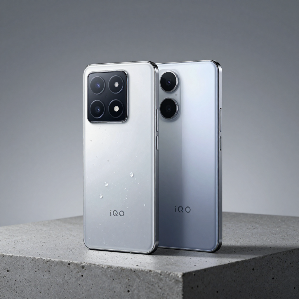 红米 Note 14 Pro+ 与 iQOO Z9 Turbo 外观对比展示，突出屏幕与机身质感