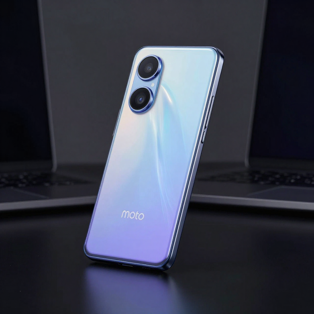 Moto 手机屏幕护眼模式演示图，展示高频 PWM 调光
