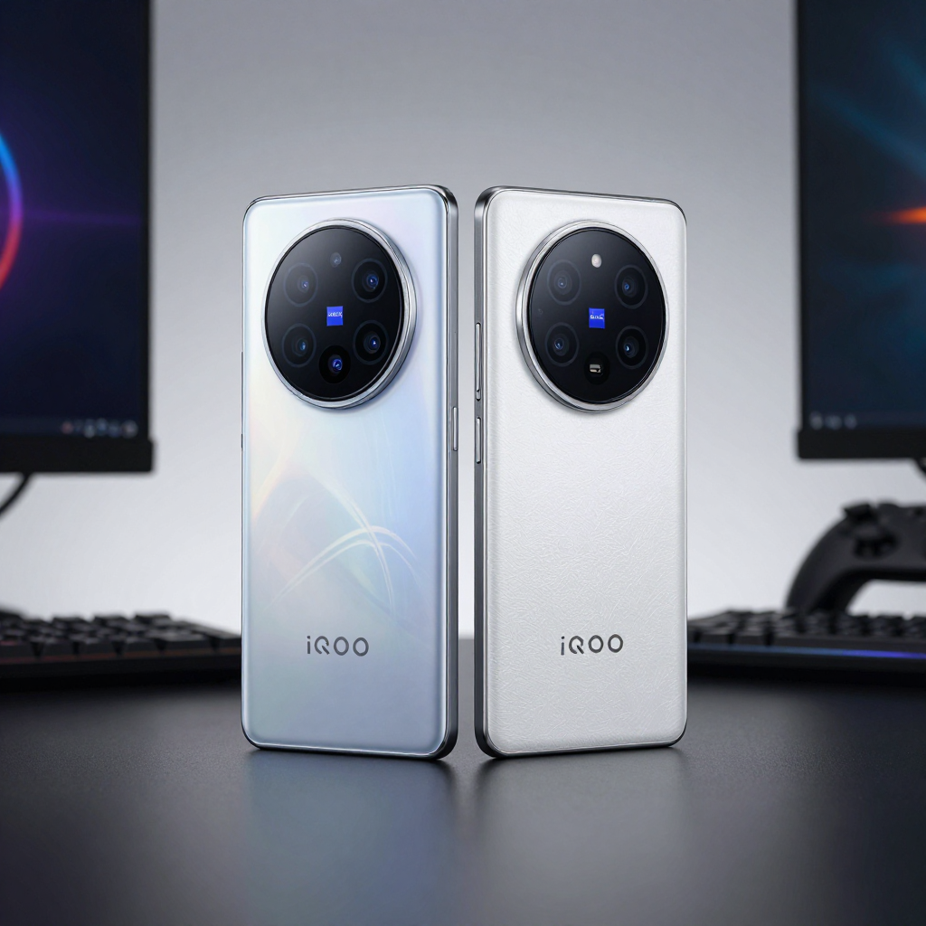 iQOO多款手机并列展示，突出性能与续航标签